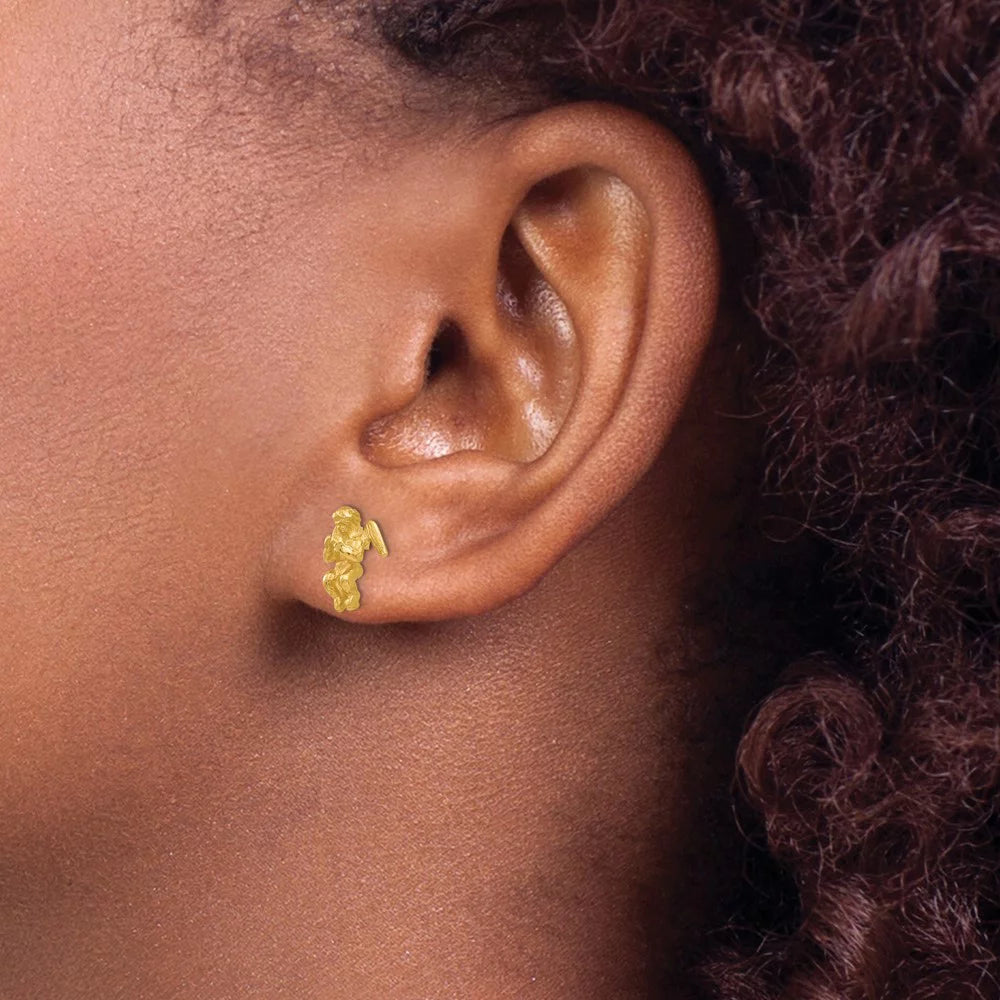 14 Karat Yellow Gold Angel Earrings N147756