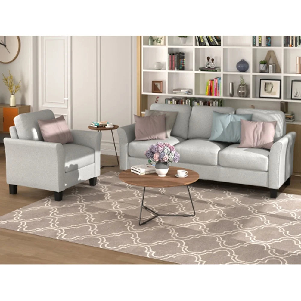 Light Gray Chair and 3-seat Sofa N5227