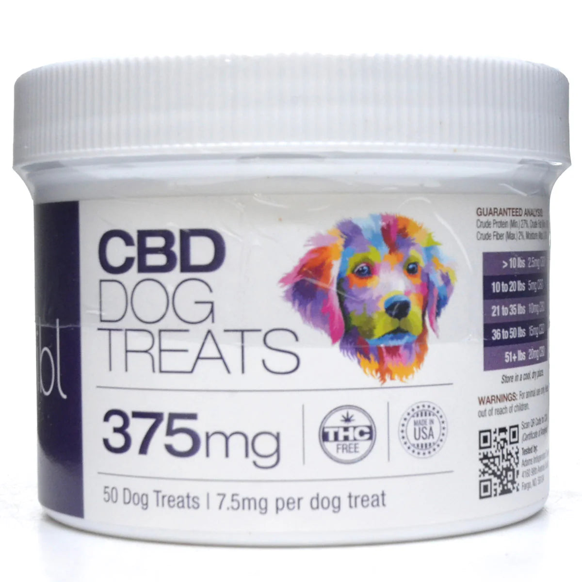 CBD Dog Treats 375 mg THC Free 50 Count N873987