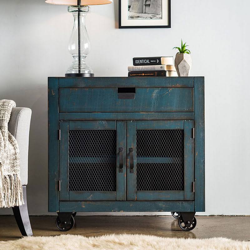 Blue 2-Door Accent Chest M2415