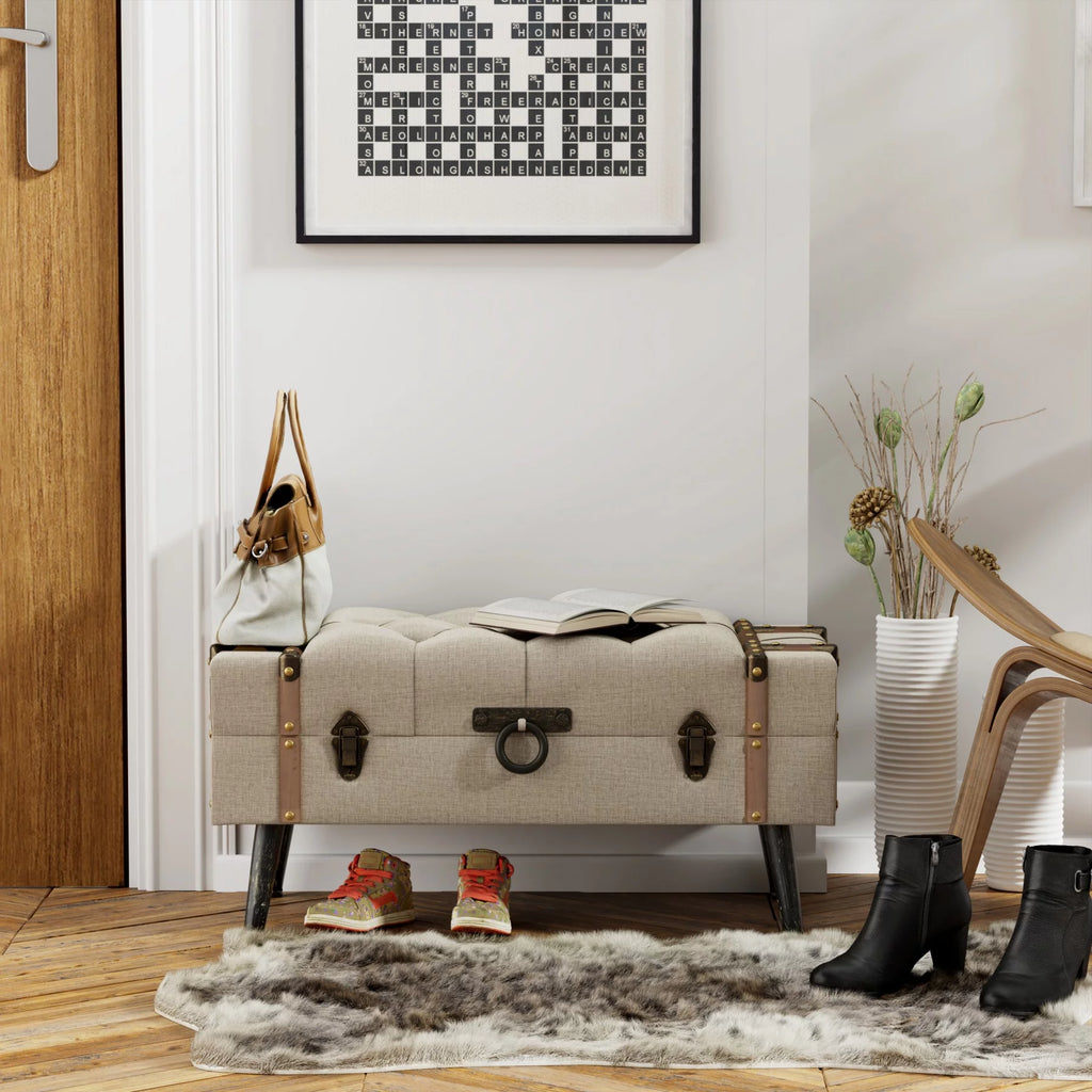 Modern Upholstered Storage Ottoman N53348