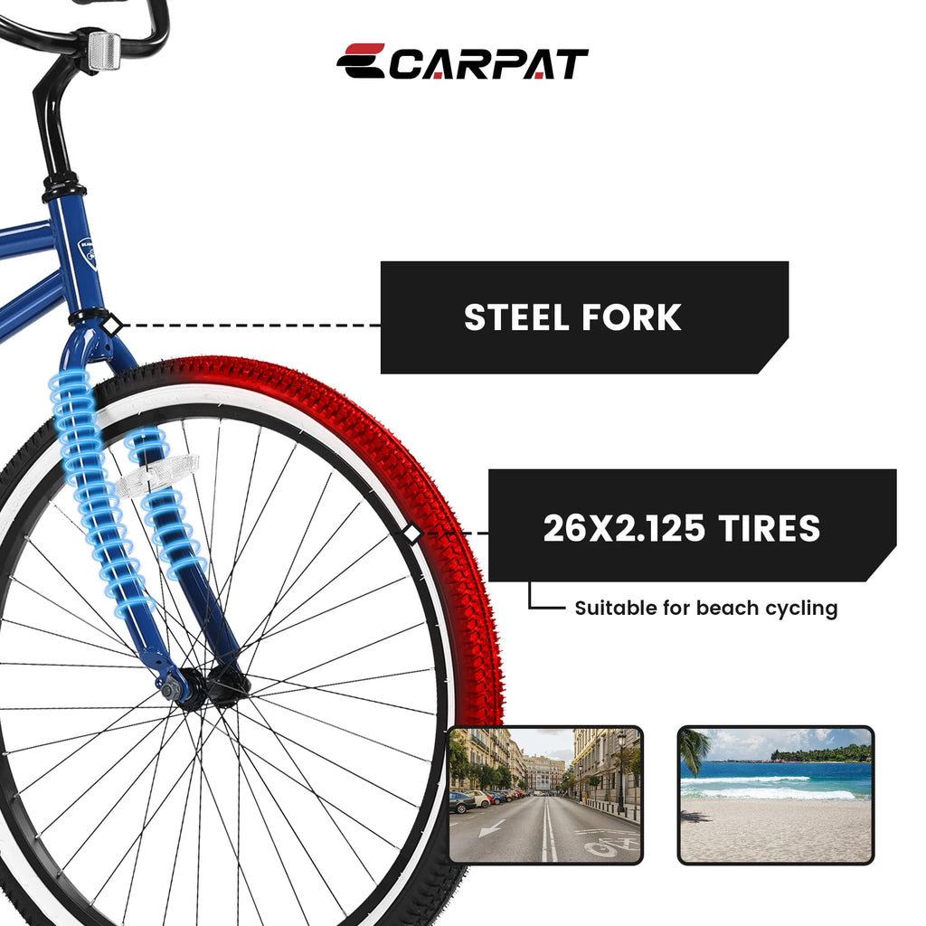 26 inch Blue Cruiser Bike O493223