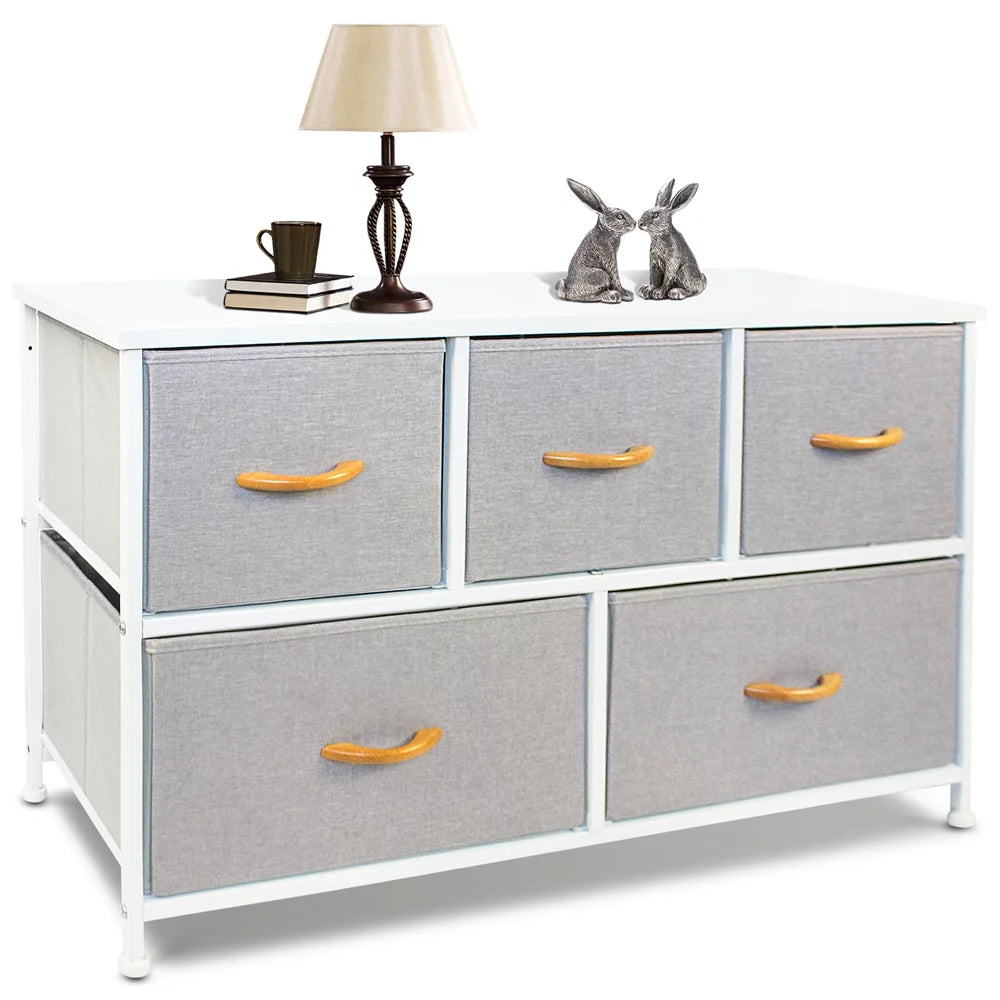 5 Drawer Dresser with Wooden Handle D124