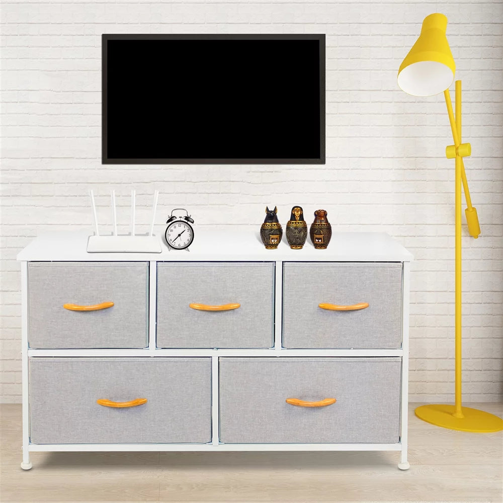 5 Drawer Dresser with Wooden Handle D124