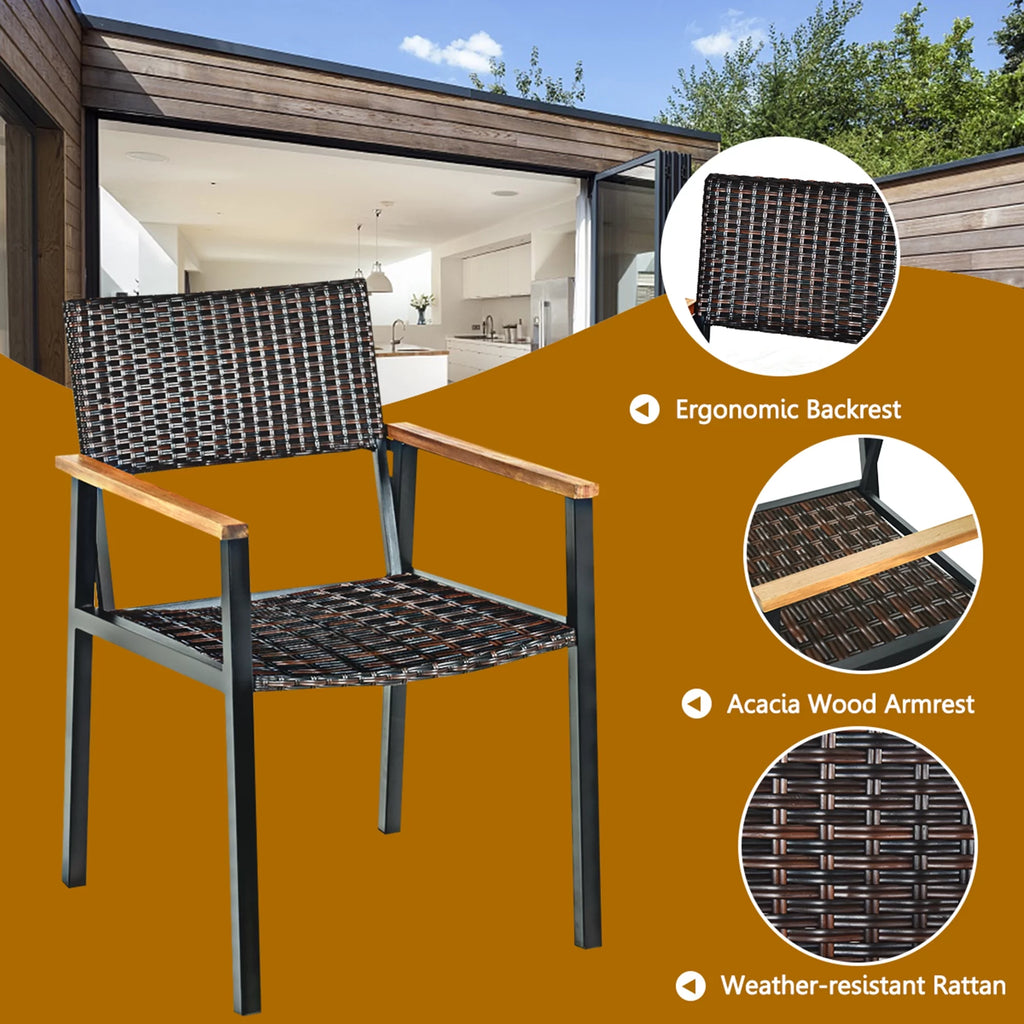 7 Pc Patio Dining Set with Umbrella Hole V809
