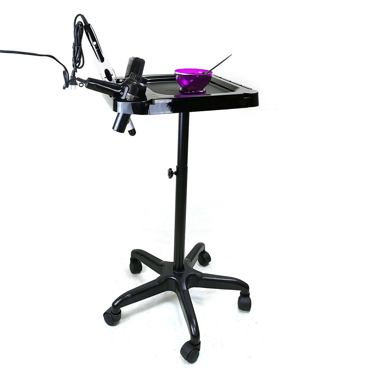 Black Adjustable Height Storage Cart Q37769
