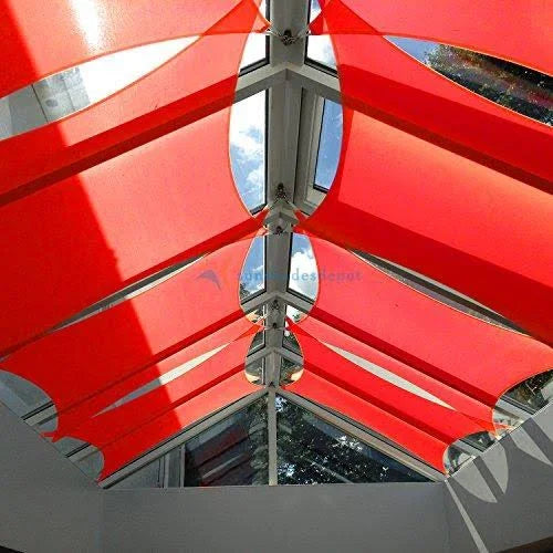 17 x 17 Sun Shade Sail Square Permeable Canopy Red C99547