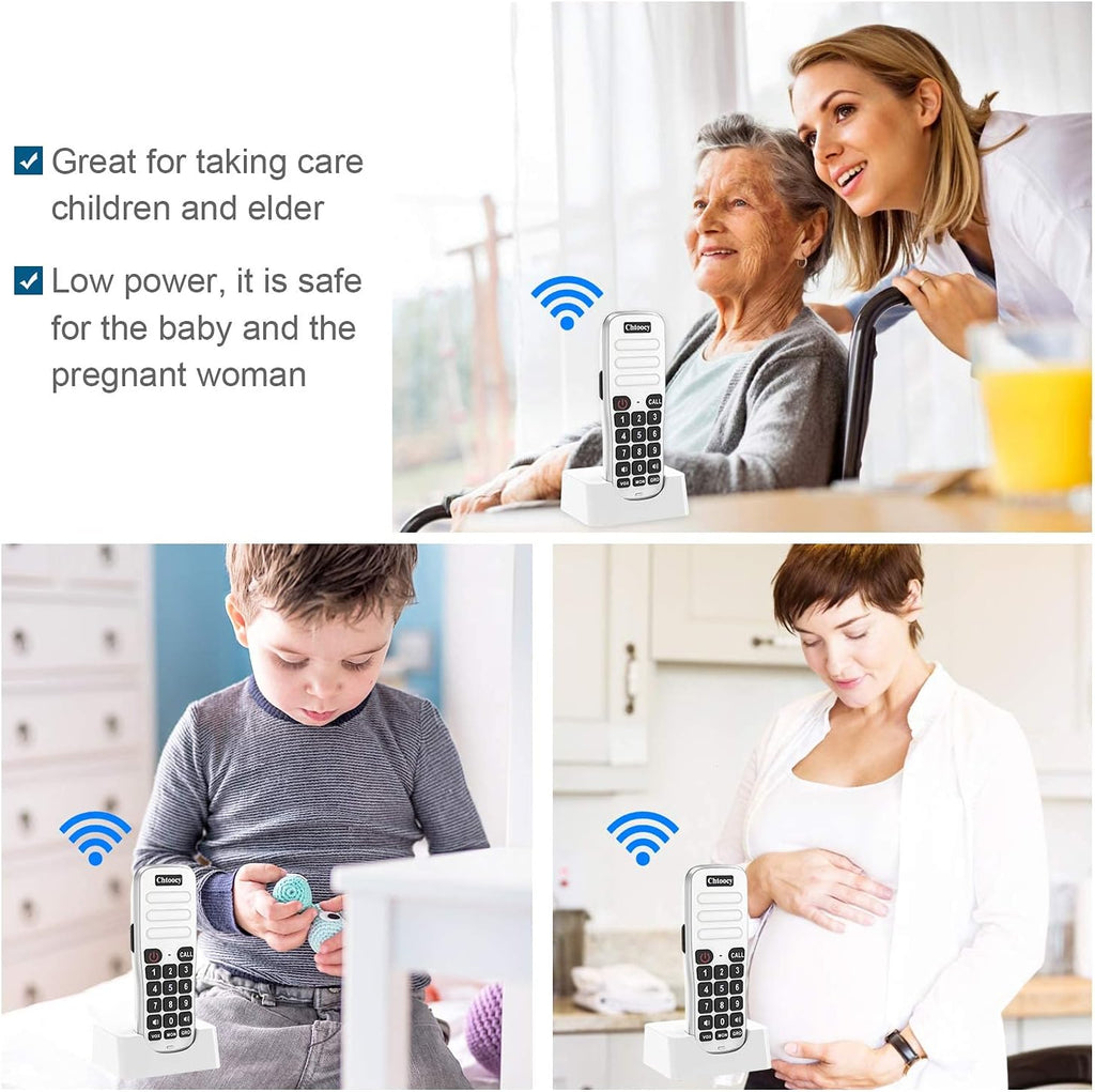 Rechargeable Wireless Intercom System 5280 Feet 10 Channel 4 Packs White A115113