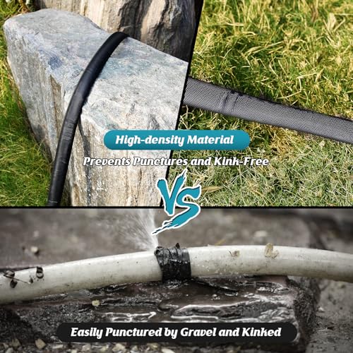 100ft Flexible Kink Free Garden Hose with 10 Function Nozzle Q1536