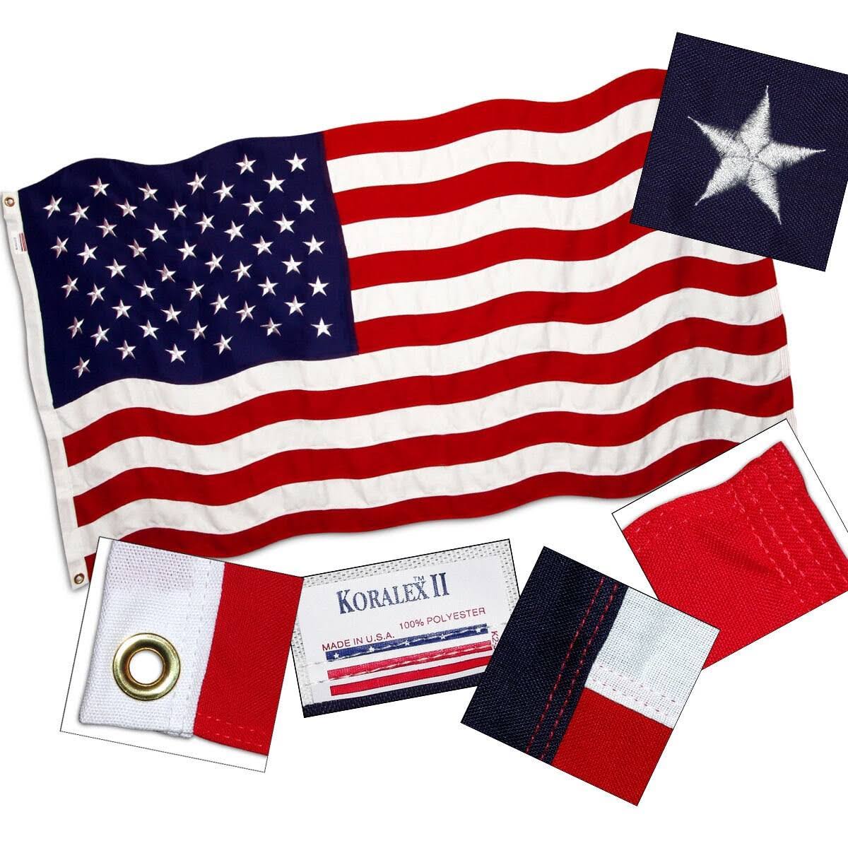 American Flag 5ft x 9.5ft 2-Ply Sewn Polyester U8238