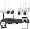 Wireless Security Camera Outdoor with 1TB Hard Drive, 3MP Night Vision, Two-Way Audio, IP66 Waterproof Y94003