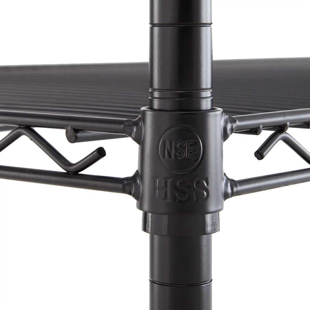 Steel 5-Tier Storage Shelf Unit Black X360