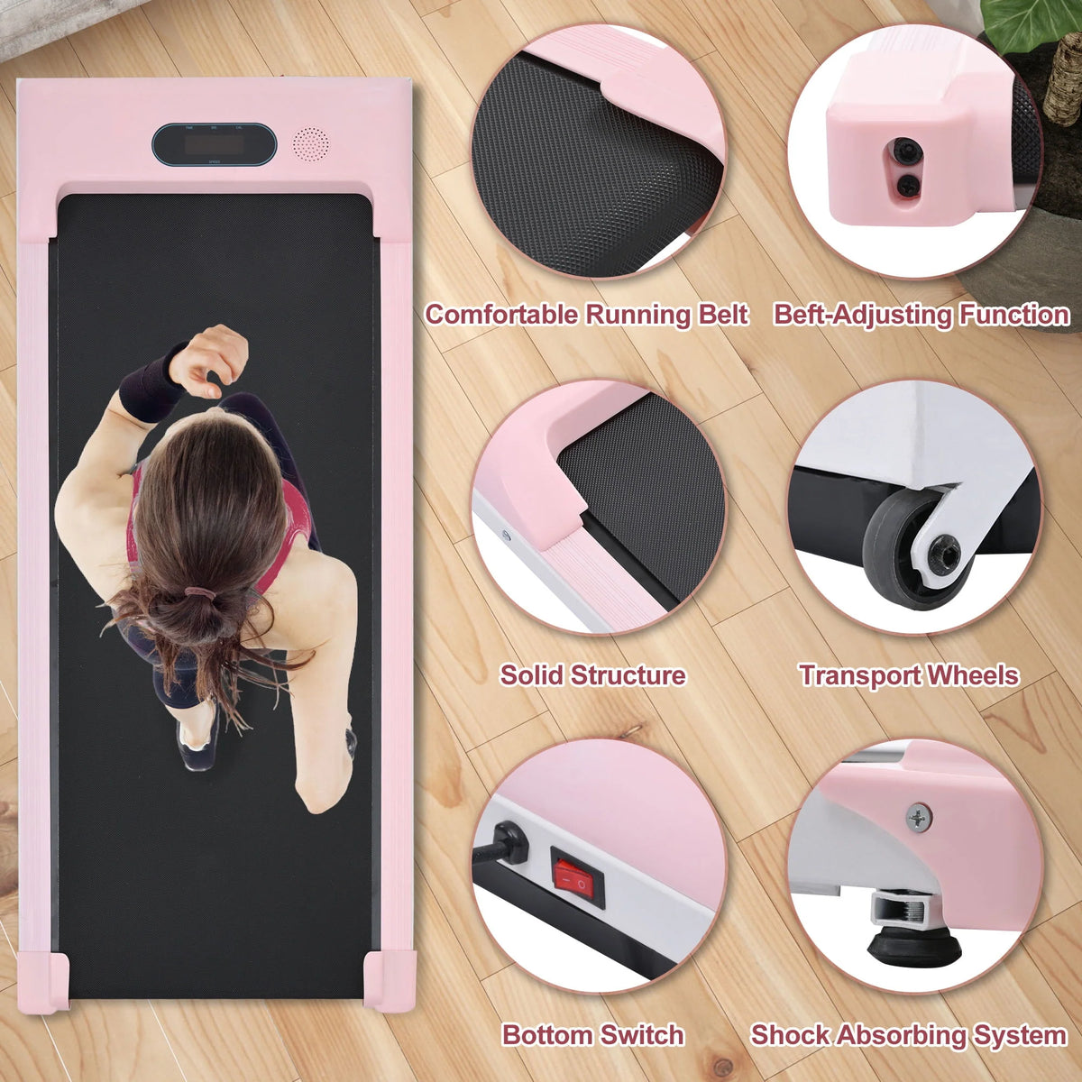 2-in-1 Under Desk Treadmill Walking Pad 2.5HP Z592821