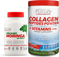 Collagen Peptides Powder and Moringa Oleifera Capsules Dietary Supplements N197107