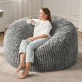 5ft Black Plush Bean Bag Chair T485147