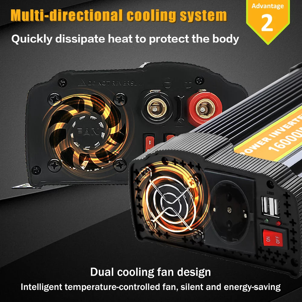 16000 Watts Power Inverter Converter DC 12V to AC 110V U569220