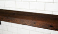 Reclaimed Wood Mantel Shelf with Steel Angle Brackets T726