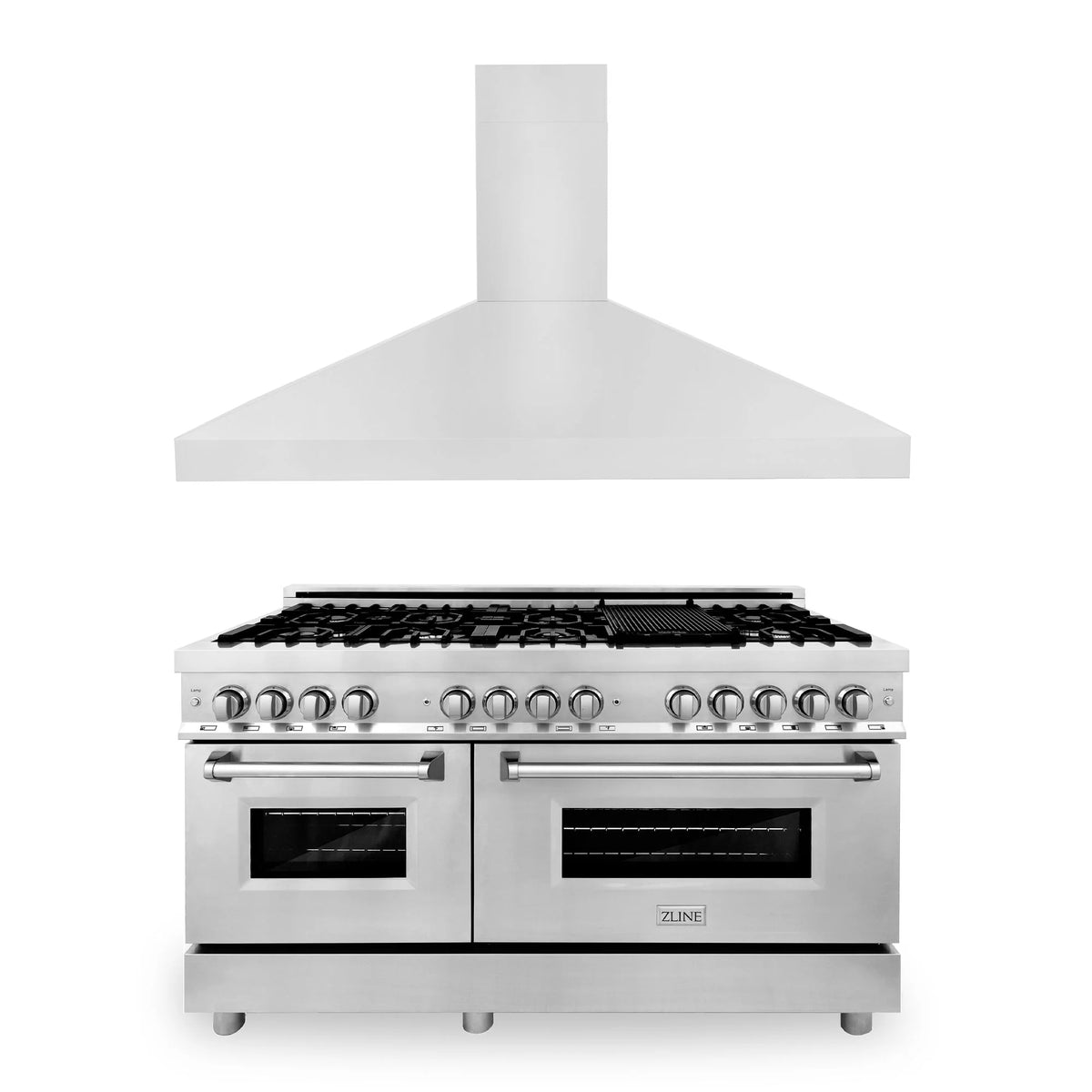 60 in. Dual Fuel Range & Range Hood Appliance Package Y25636