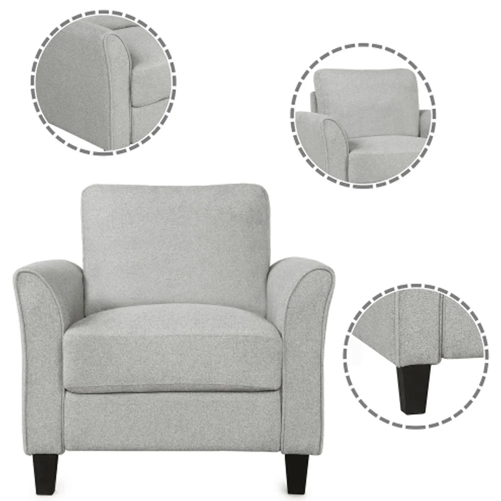Light Gray Chair and 3-seat Sofa N5227