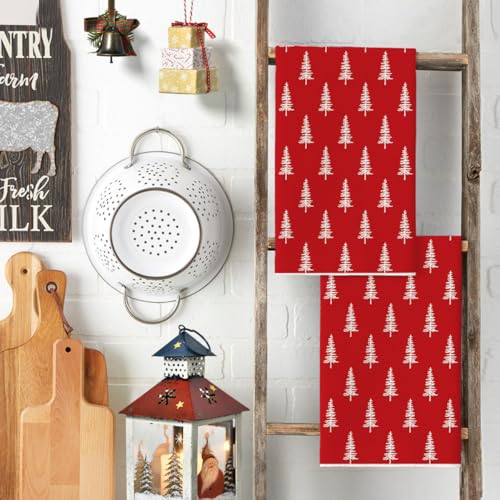 Beige Christmas Kitchen Dish Towels Set of 2 M6339