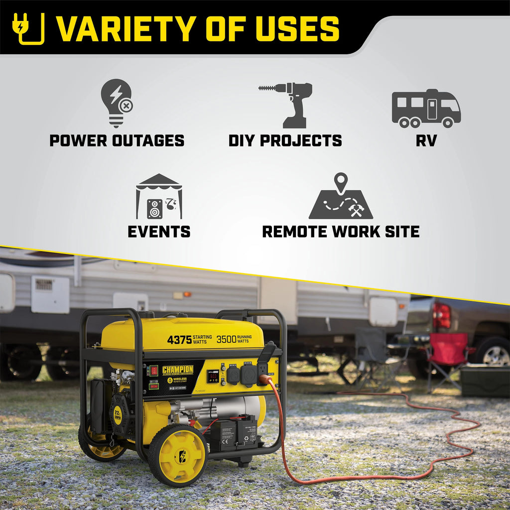 3500 Watts Portable Generator with Remote Start A9987