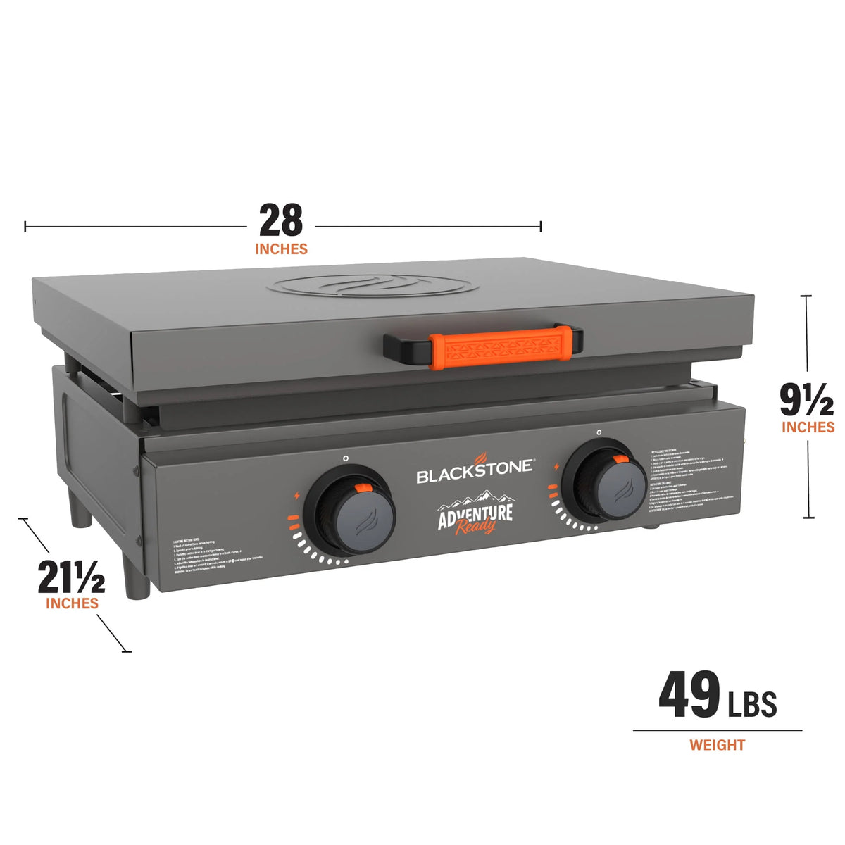 2-Burner 22 Propane Griddle with Hard Cover S396118