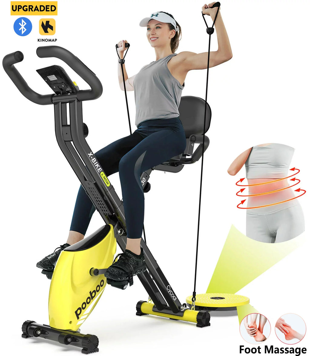 4in1 Folding Exercise Bike Stationary Magnetic H73854