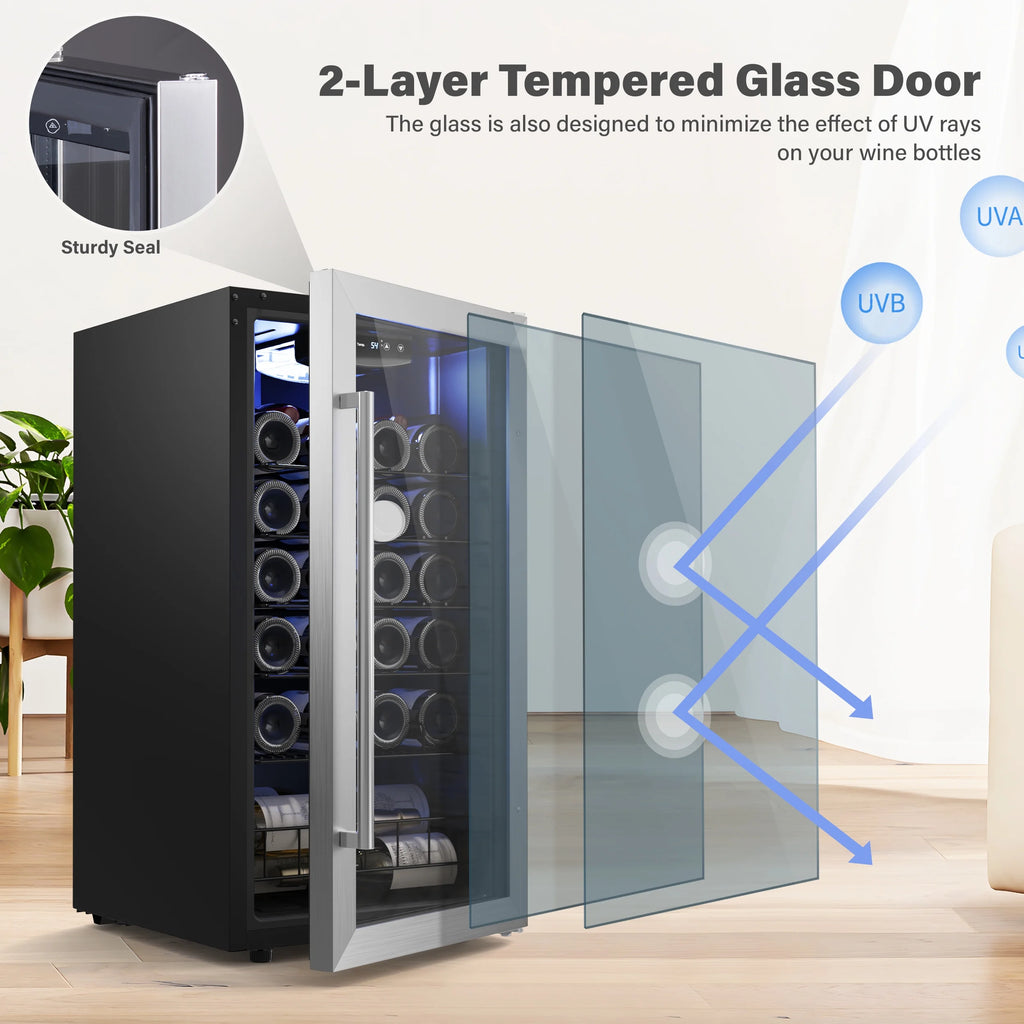 Stainless Steel 27 Bottle Wine Refrigerator X873