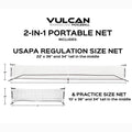 Portable Pickleball 2-in-1 Net System J320176