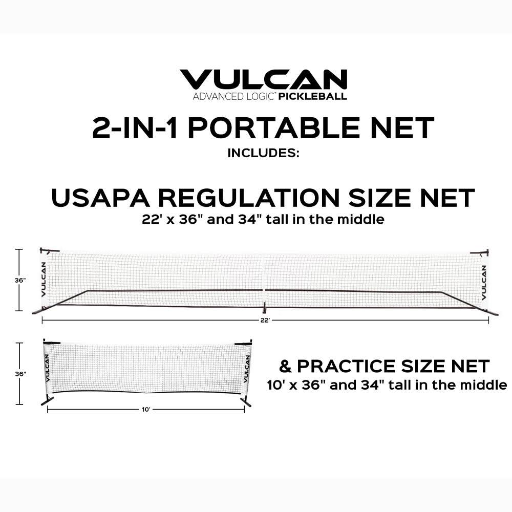 Portable Pickleball 2-in-1 Net System J320176