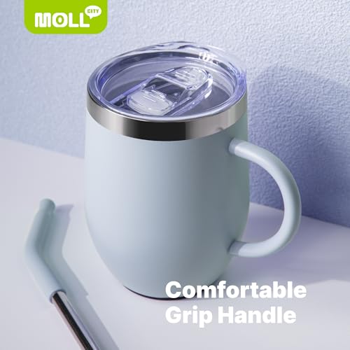 12 oz Stainless Steel Insulated Tumbler with Lid and Straw Q675818