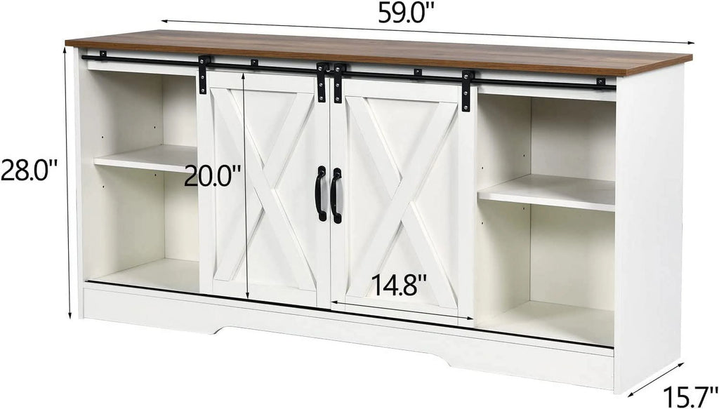 59'' White TV Stand E972125