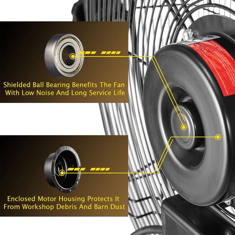 Yellow 2 Speeds 24 in. Wall Fan Y7552