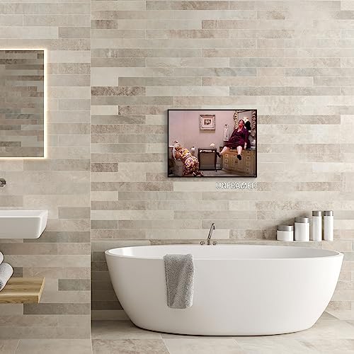 Black White Bathroom Canvas Wall Art Prints 12x16in Unframed F41307