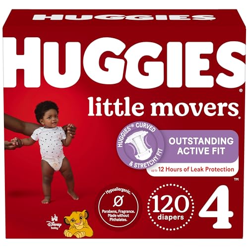 Size 5 Baby Diapers, 120 Count K3371