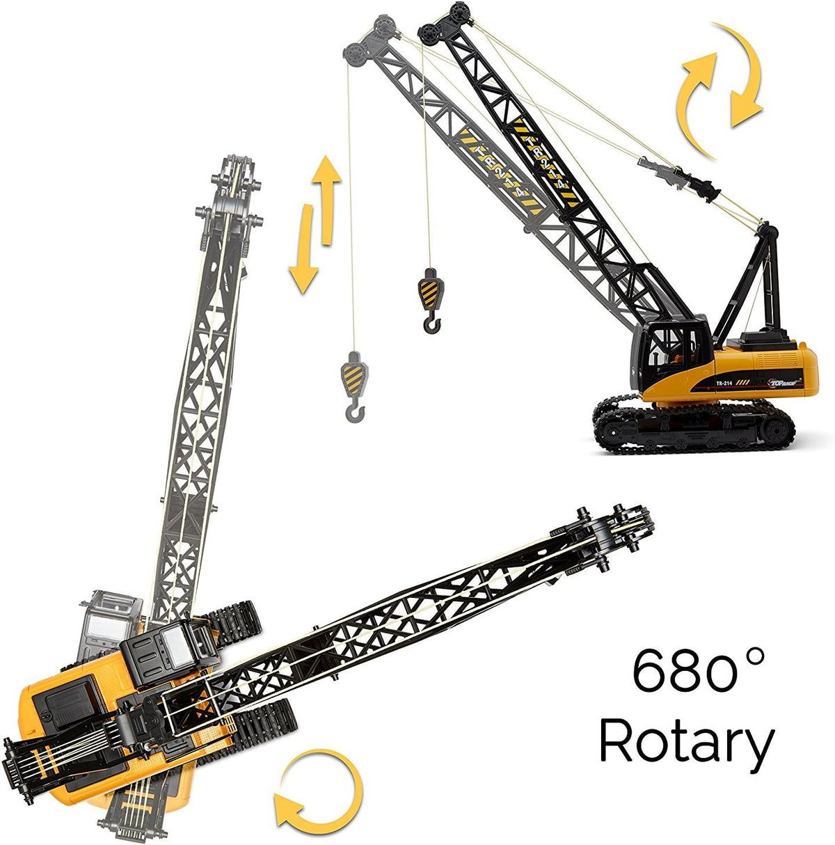 15 Channel 1:14 Scale Battery Powered RC Construction Toy Crane E32569