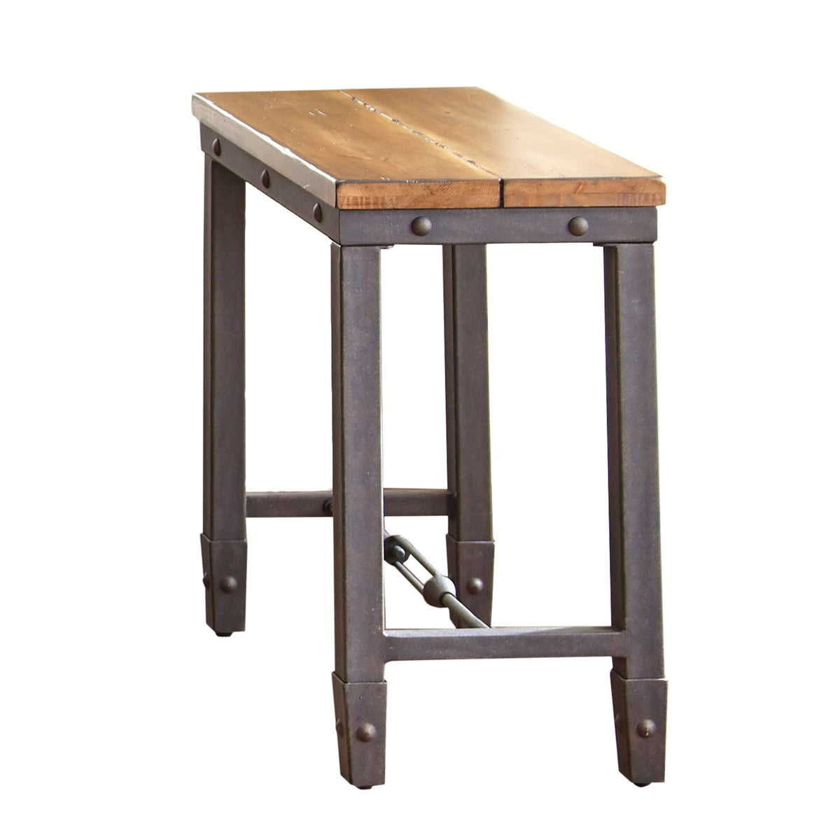 Brown Industrial Chairside Table N6575