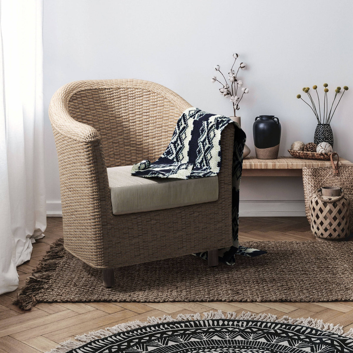 Kubu Rattan Wicker Armchair K1707