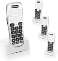 Rechargeable Wireless Intercom System 5280 Feet 10 Channel 4 Packs White A115113