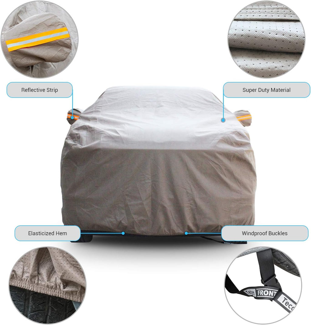 Waterproof Windproof Truck Car Cover with Straps Pack of 2 D120324