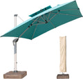 10 FT Offset Cantilever Patio Umbrella with Waterproof Cover N810