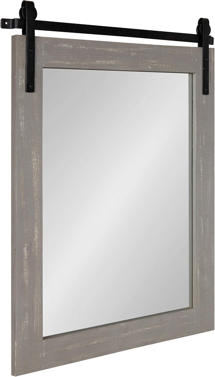White Wood Framed Wall Mirror V7331