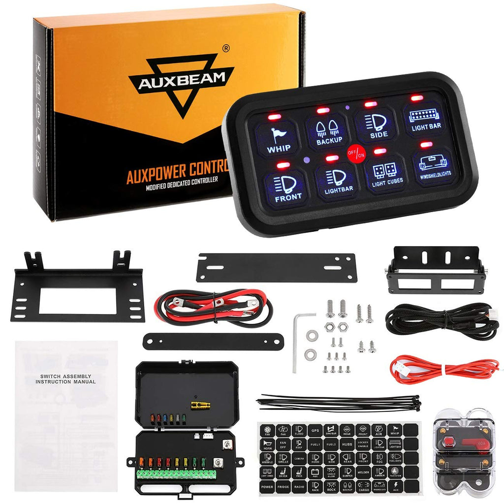 8 Gang Switch Panel Automatic Dimmable LED Touch Control Panel Box J27226