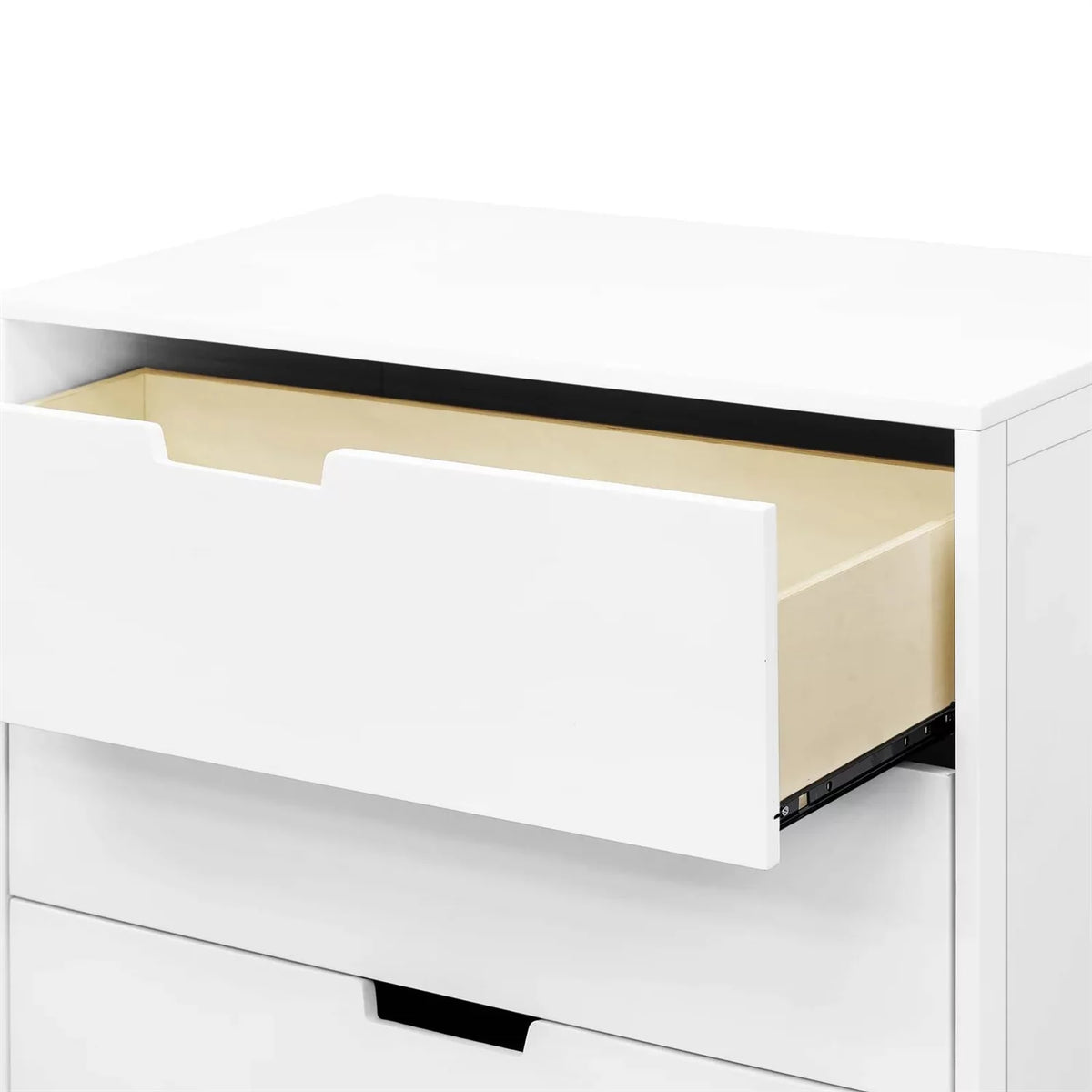 3 Drawer White Wood Dresser D7940