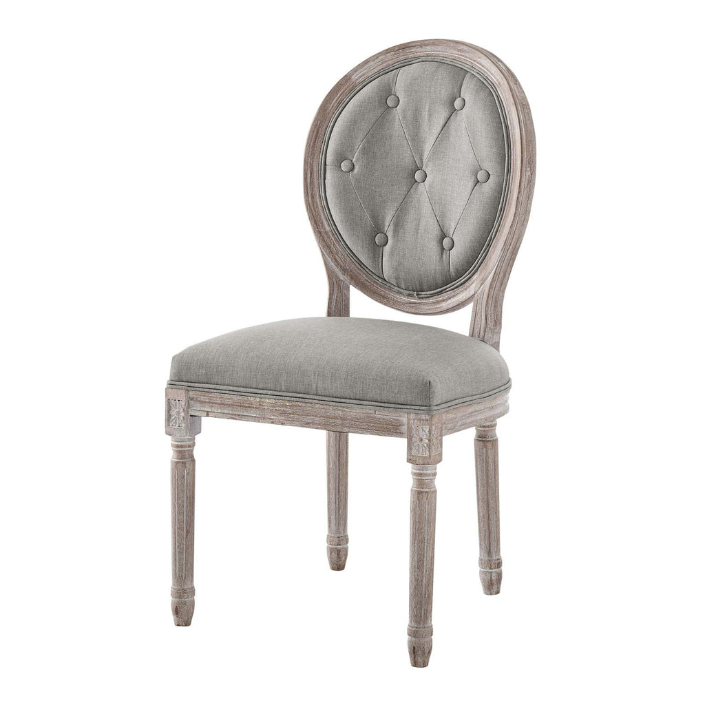 Light Grey Fabric Wood Dining Chair Z654479