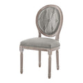 Light Grey Fabric Wood Dining Chair Z654479