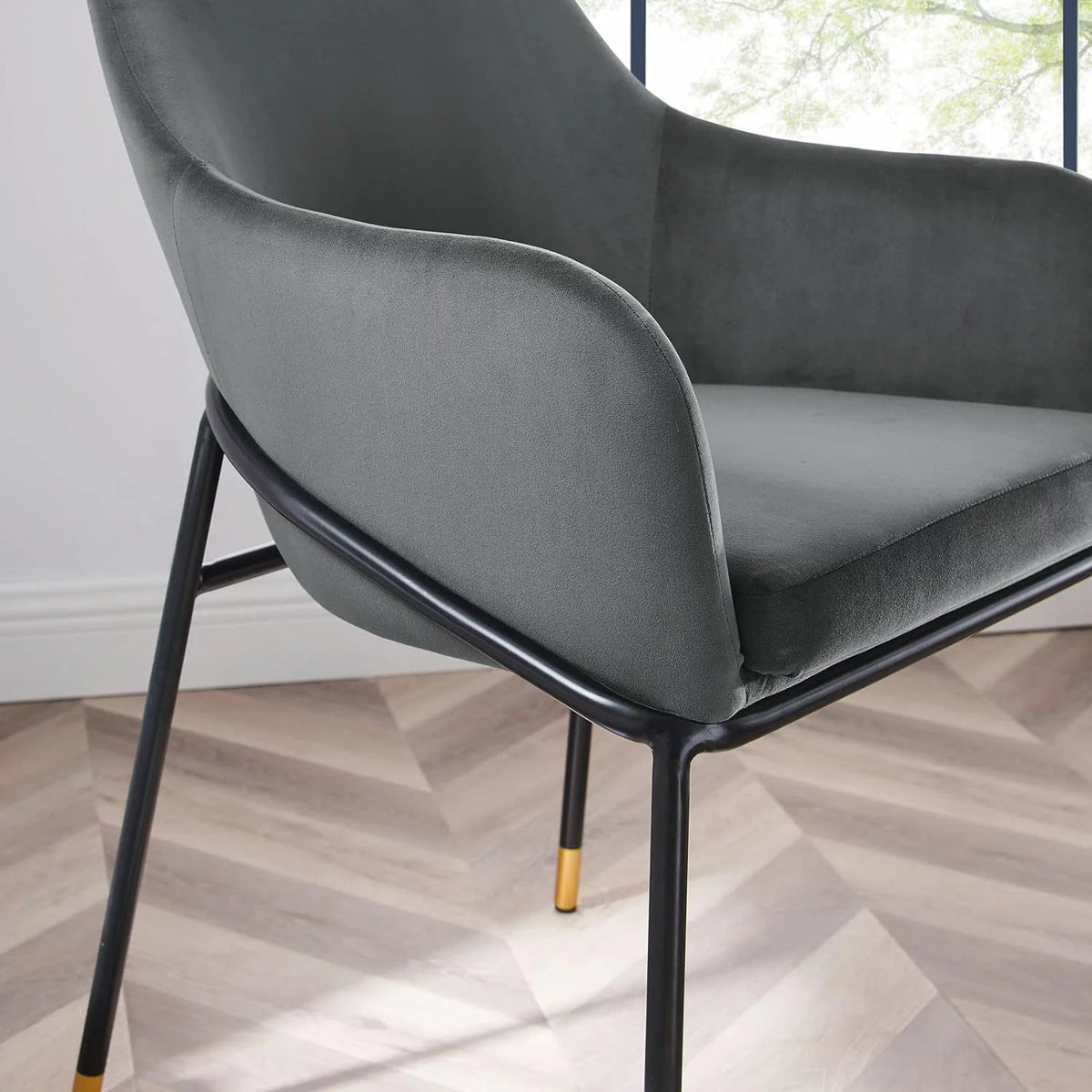Black Velvet Dining Armchair R9404