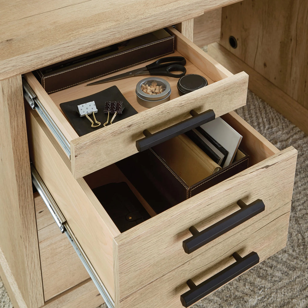 60" Engineered Wood Double Pedestal Desk I445803
