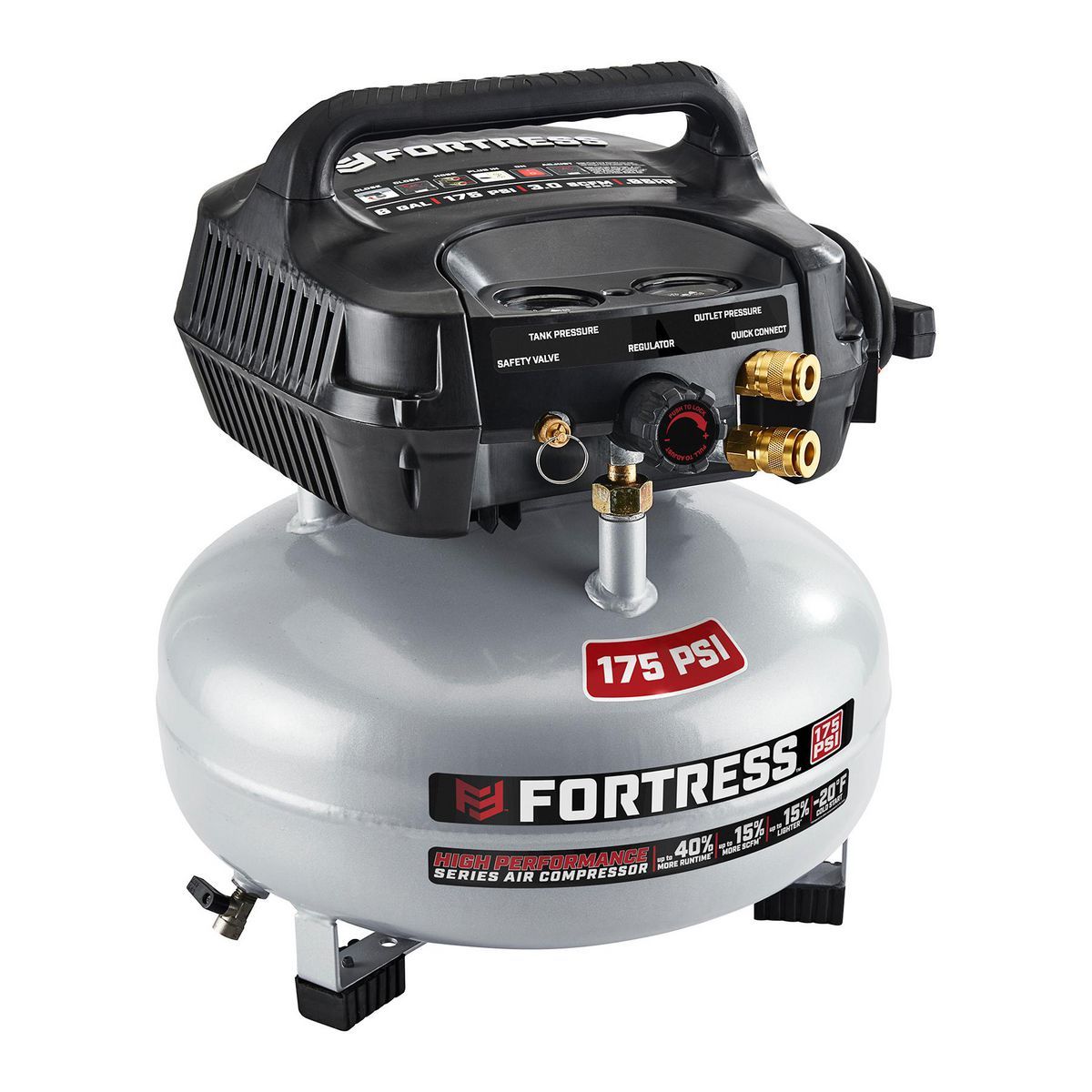 6 Gallon 175 PSI Oil-Free Pancake Air Compressor Y550