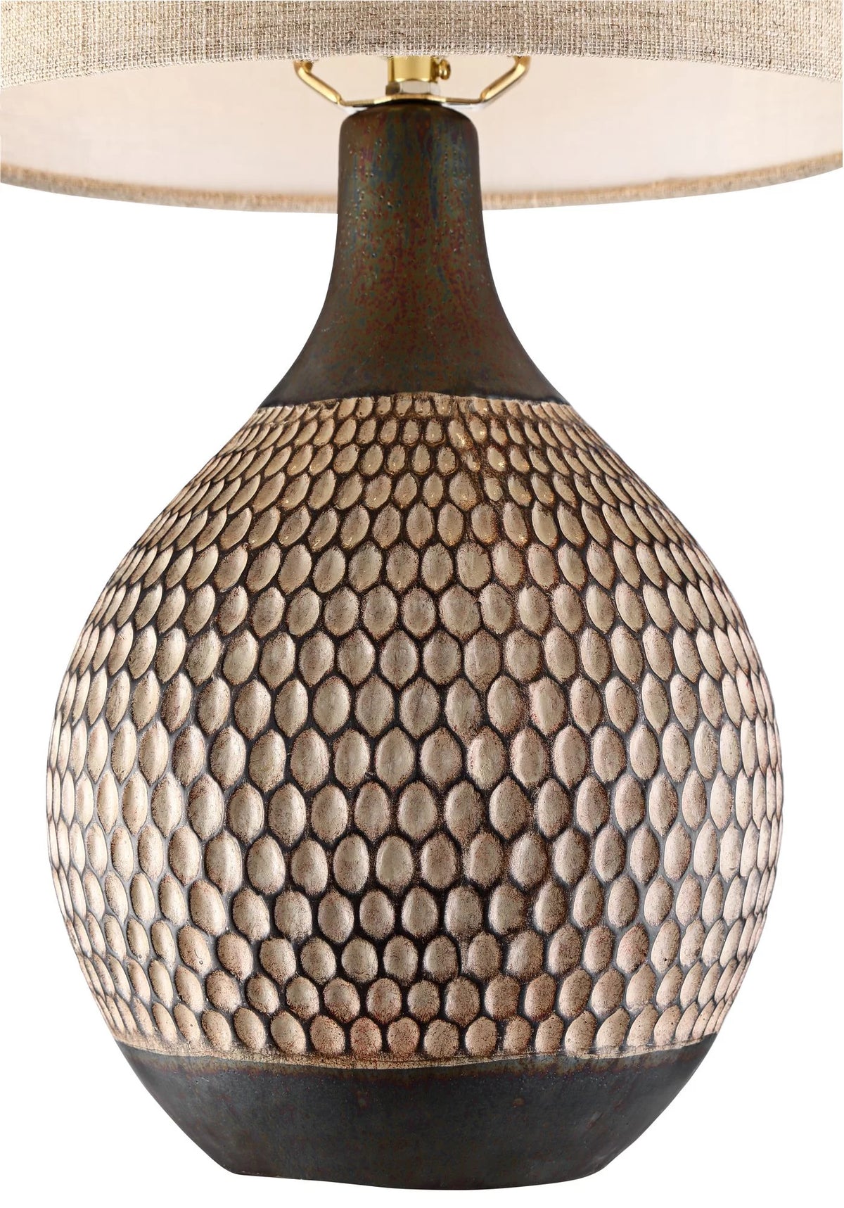 21" High Brown Wood Ceramic Table Lamp H89615
